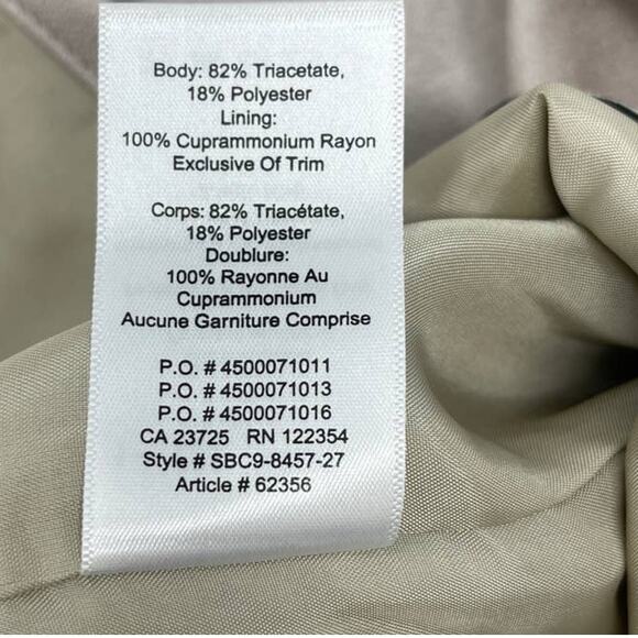 Babaton 1-01 Sleeveless Satin Dress with Belt Size: XSmall - Picture 4 of 10